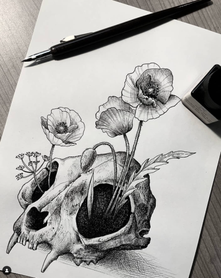 Ilustración tinta Irene Lazuen