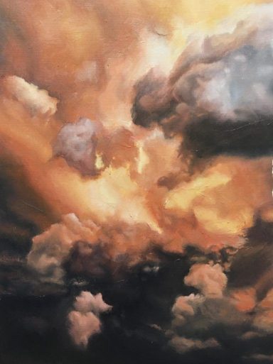 Pintura al óleo de cielo